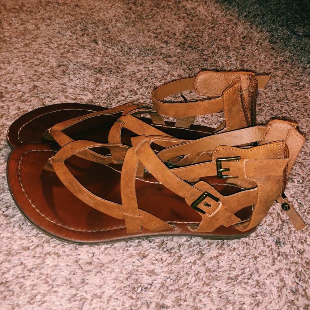 brown sandals